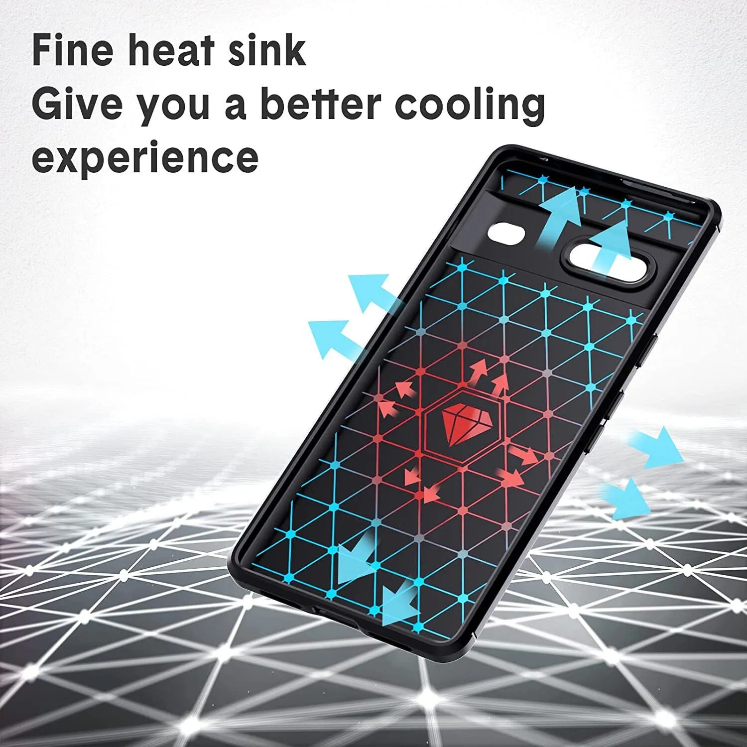 Google Pixel 7 Case Carbon Fibre Gel Cover Ultra Slim Shockproof