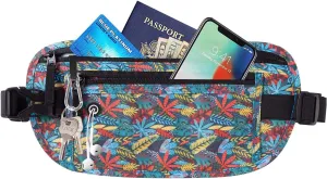 Goothdurs Money Belt for Travel - Slim Fanny Pack Passport Holder with RFID Blocking for Women＆Men Hidden