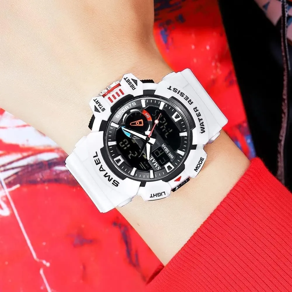 Gosasa Men's Large Face Outdoor Sports Watches Military S-Shock Watch Waterproof, Backlight, Alarm, Stopwatch Features - Rugged Wristwatch for Training, Hiking, and Adventure