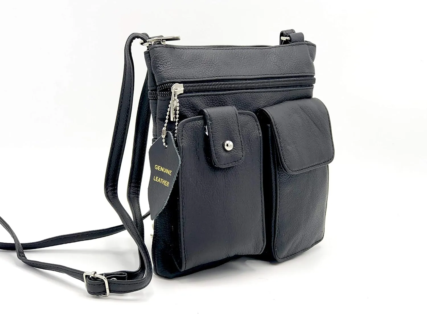 Goson Leather Crossbody Mini Purse Organizer Travel Bag - Hand Crafted Cowhide Leather Purse