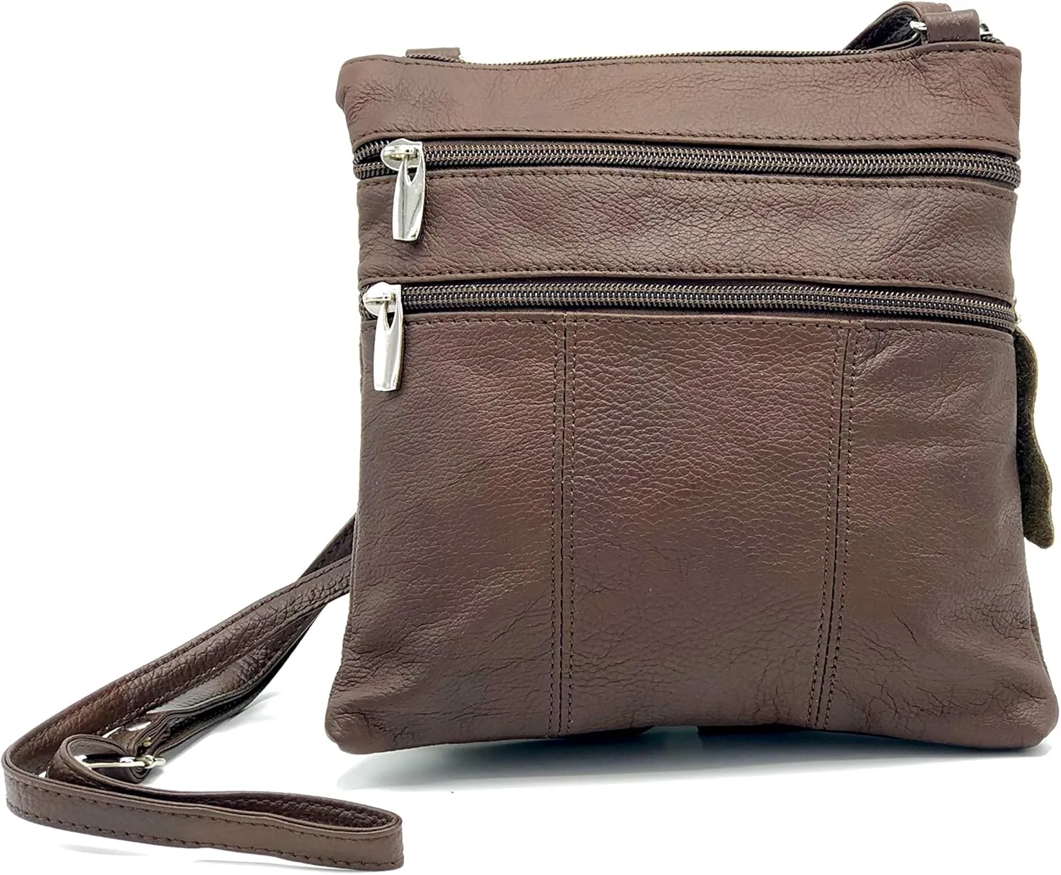 Goson Leather Crossbody Mini Purse Organizer Travel Bag - Hand Crafted Cowhide Leather Purse