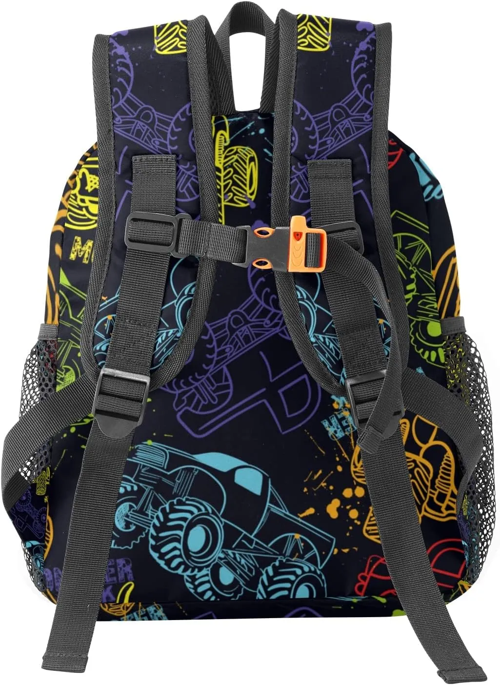 Grunge Monster Truck Car Personalized School Backpack for Kid-Boy/Girl Toddler Daypack Kindergarten Travel Bookbag
