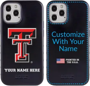 Guard Dog Case Compatible with iPhone 12/12 Pro - Military Grade - Rugged Two Piece Protection - Collegiate Licensed - Texas Tech Red Raiders - Personalized