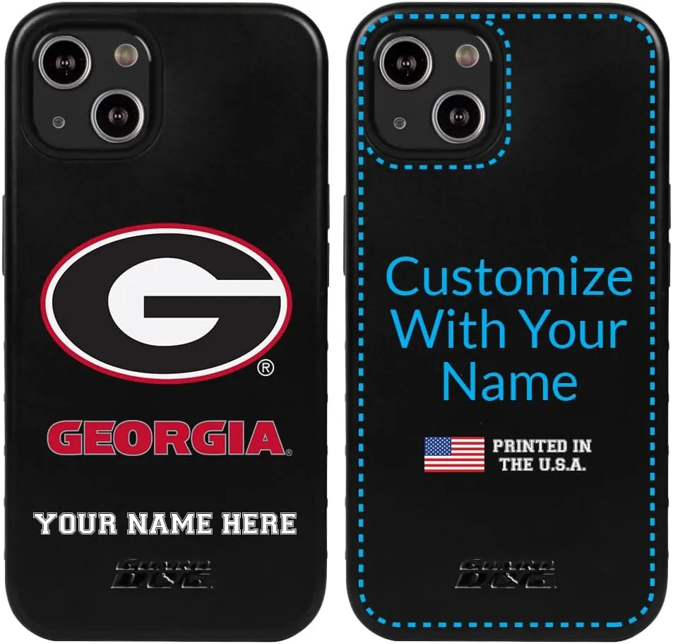 Guard Dog Case Compatible with iPhone 13 - Military Grade - Rugged Two Piece Protection - Collegiate Licensed - Georgia Bulldogs - Personalized