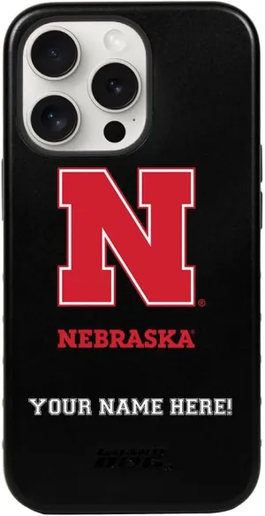 Guard Dog Case Compatible with iPhone 14 Pro Max - Military Grade - Rugged Two Piece Protection - Collegiate Licensed - Nebraska Cornhuskers - Personalized