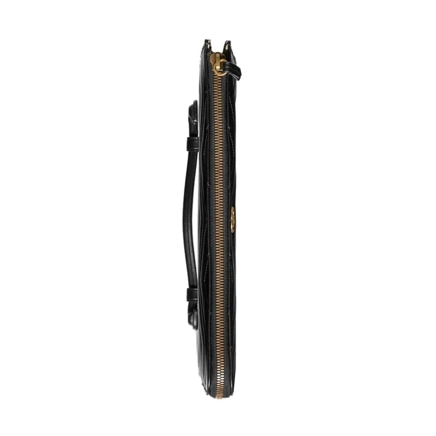Gucci GG Marmont Matelassé Portfolio Clutch in Black