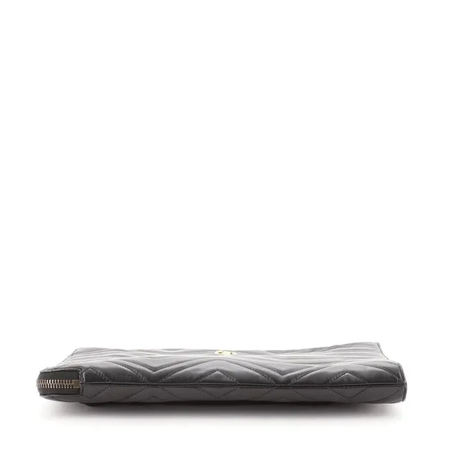 Gucci GG Marmont Matelassé Portfolio Clutch in Black