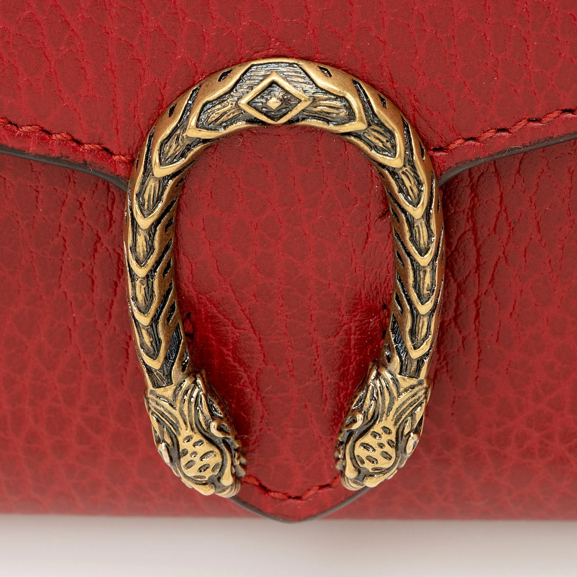 Gucci Grained Leather Dionysus Card Case Chain Bag