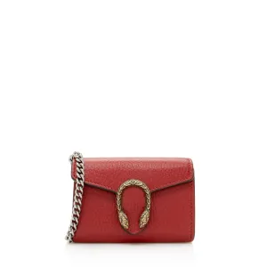 Gucci Grained Leather Dionysus Card Case Chain Bag