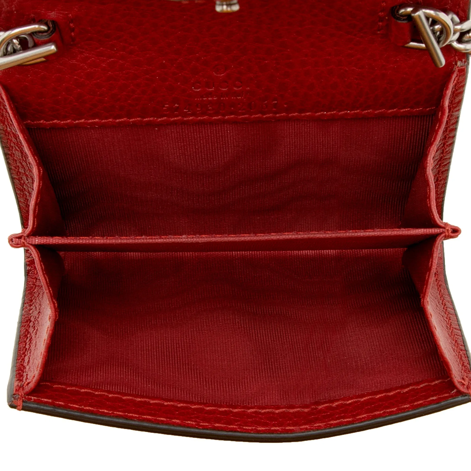 Gucci Grained Leather Dionysus Card Case Chain Bag