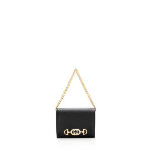 Gucci Grained Leather Zumi Card Case Chain Bag