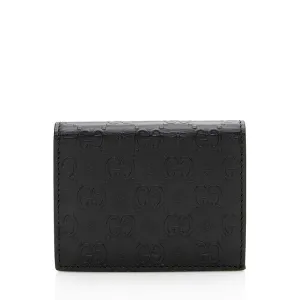 Gucci Guccissima Bee Embossed Leather Card Case (SHF-17231)