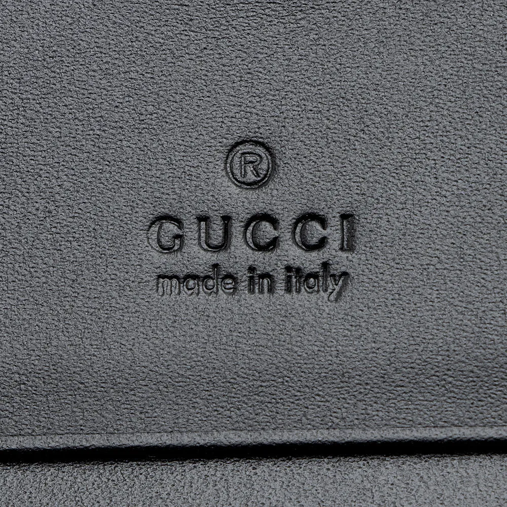 Gucci Guccissima Bee Embossed Leather Card Case (SHF-17231)