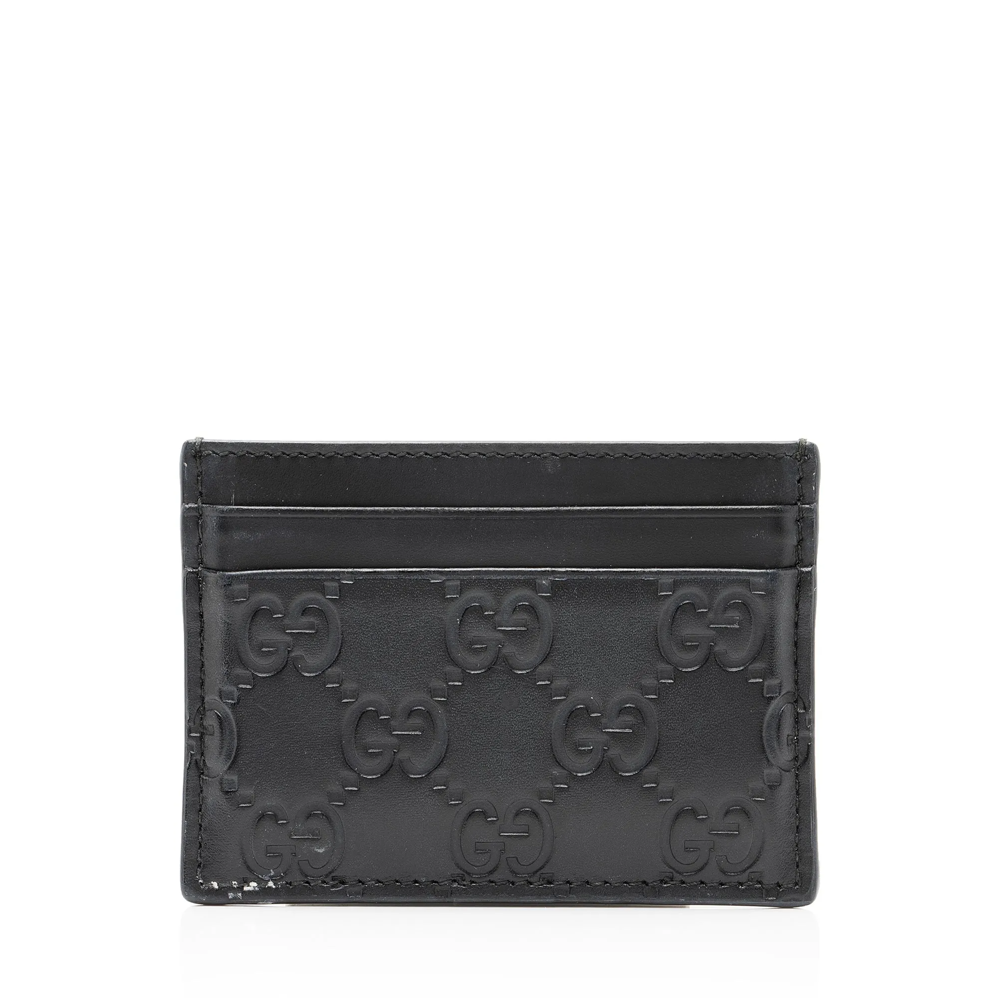 Gucci Guccissima Leather Signature Card Case (SHF-DJGb1D)