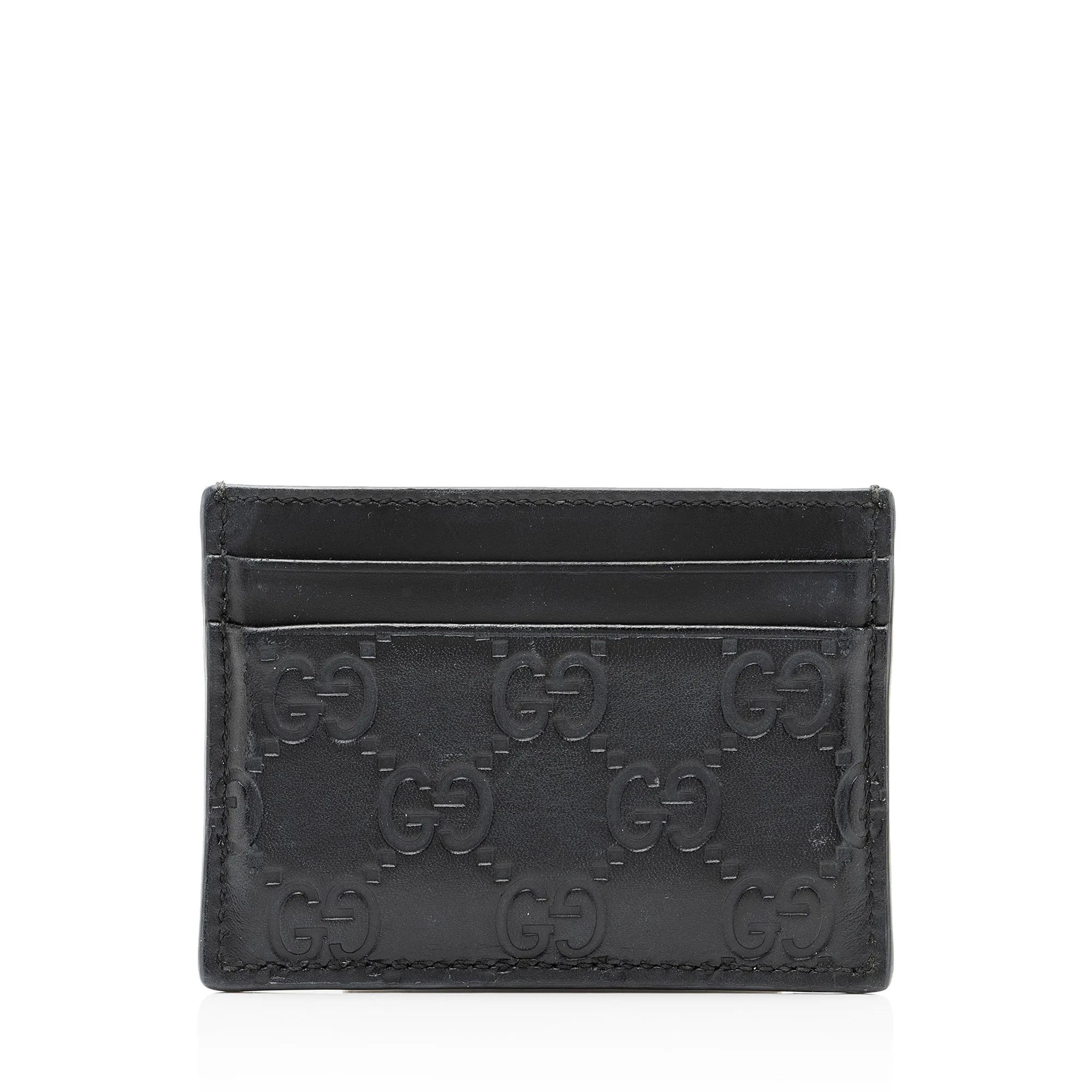 Gucci Guccissima Leather Signature Card Case (SHF-DJGb1D)