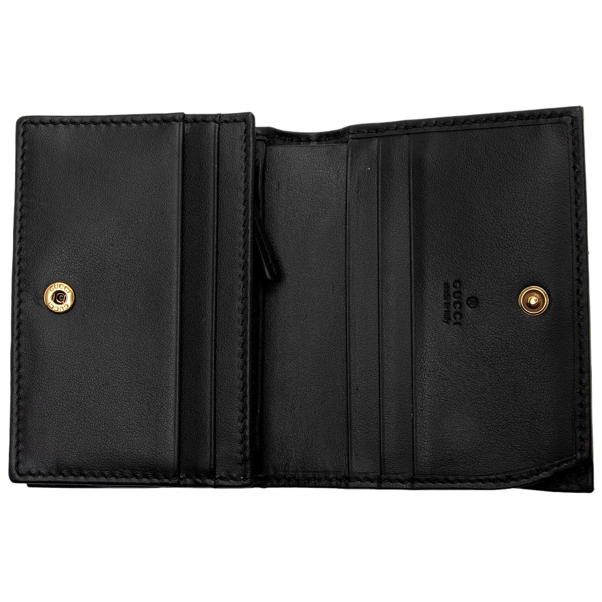 Gucci Matelasse Leather GG Marmont Card Case (SHF-AcctXE)