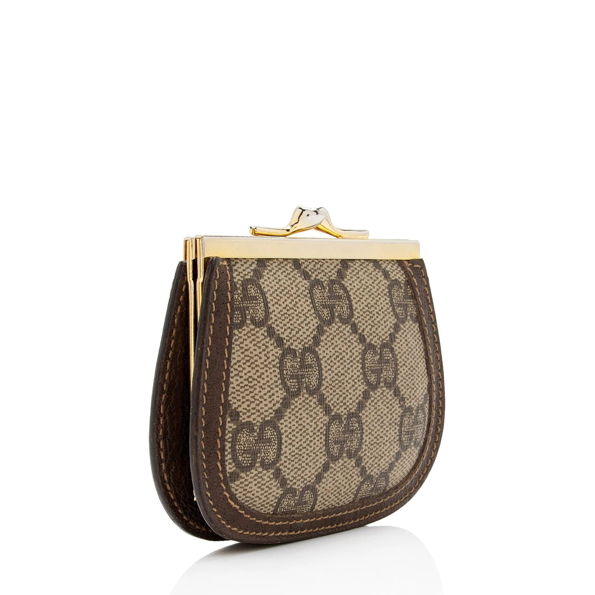 Gucci Vintage GG Supreme Kiss Lock Coin Pouch (SHF-xxZ0al)