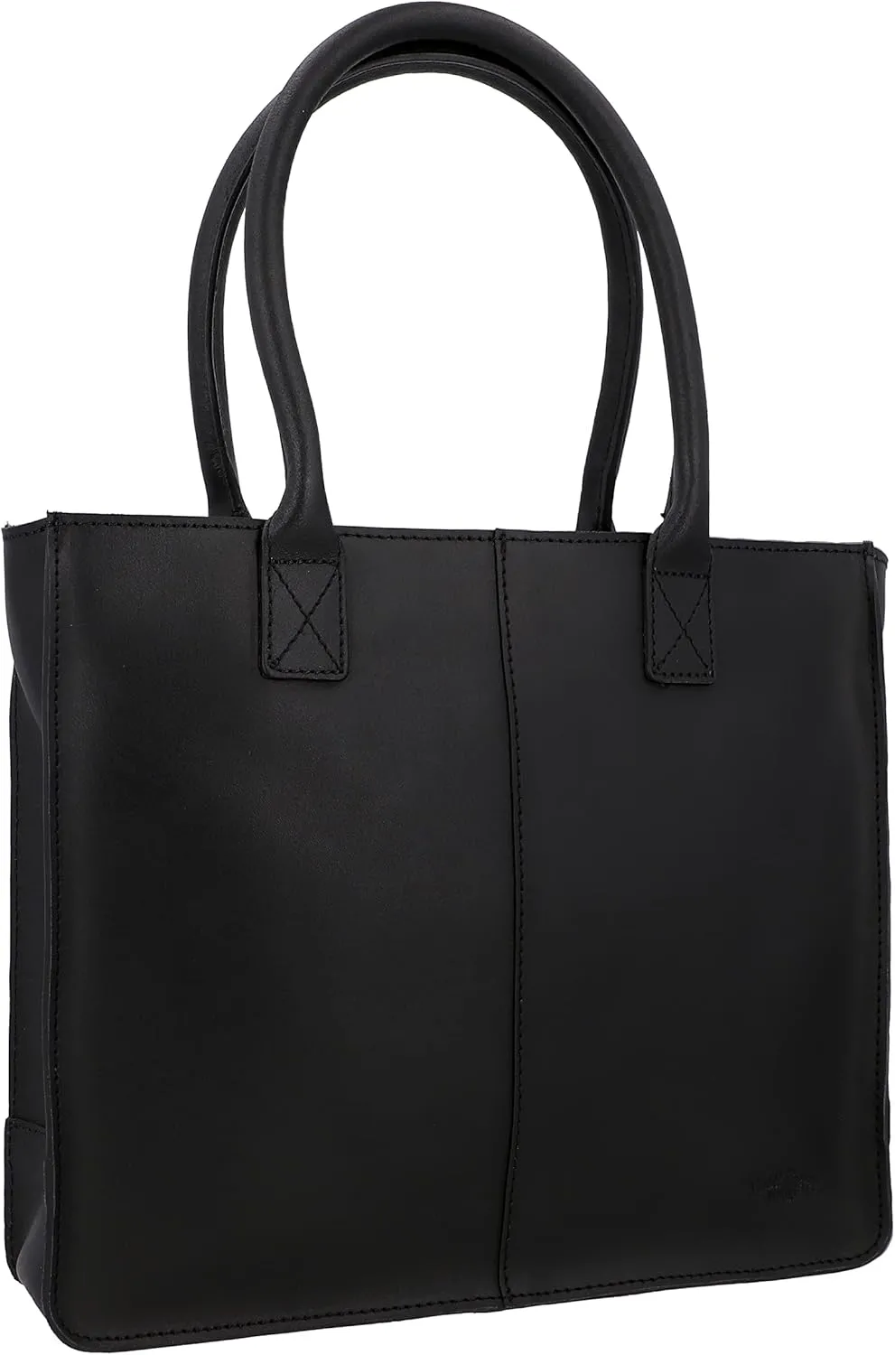 Gusti Handbag Leather - Greta Shopper Handbag Leather Bag Handle Bag with Zip Black Leather True Leather