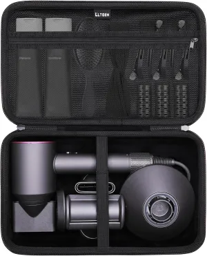 Hair Dryer Case Compatible with Dyson Supersonic Hair Dryer, Laifen SE/SE Lite, Slopehill 1902, Cosy Companions ZCY883, ANNE BETTY Blow Dryer Cases, Blow Dryer Storage Cases, Black(Case Only)