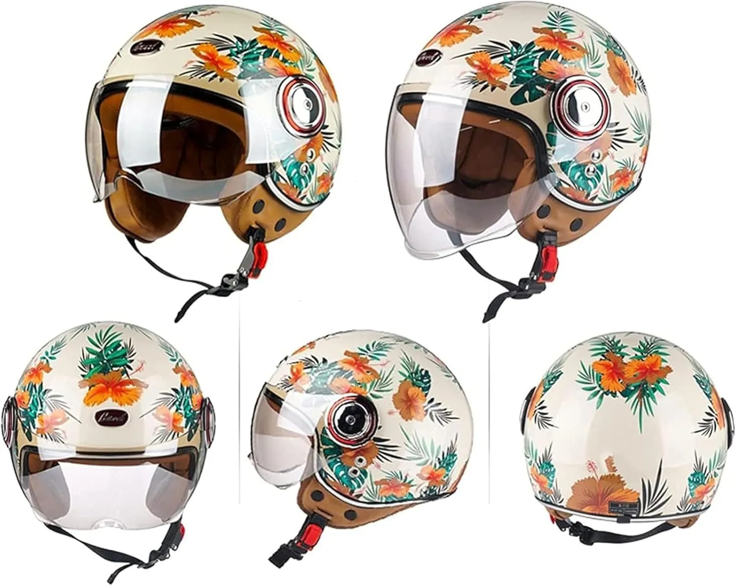 Half shell helmet DOT/ECE approval Brain-Cap half shell jet helmet retro chopper helmet vintage with built-in visor for cruiser chopper biker moped