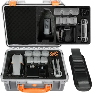 Hard Case for DJI Air 3S/Air 3 - Waterproof Carrying Cases, Portable Storage Bag Fits for DJI Fly More Combo, RC 2/RC-N2/RC-N3 Controller, Batteries, Charger, Cables, Accessories (Only Gray Case)