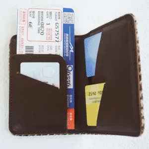 Harris Tweed Leather Passport Holder for Travel, Slim & Lightweight Passport Cover with Vaccine Card Slot, RFID Blocking, Ideal for Women and Men (No.291)