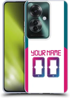 Head Case Designs Officially Licensed Custom Customized Personalized Manchester City Man City FC Away 2021/22 Badge Kit Soft Gel Case Compatible with Oppo Reno11 F 5G / F25 Pro 5G