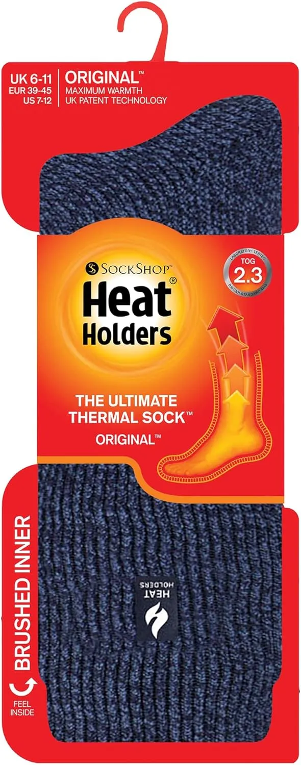 HEAT HOLDERS - Mens Winter Warm Thick Bigfoot Thermal Crew Socks Size 13-15 US