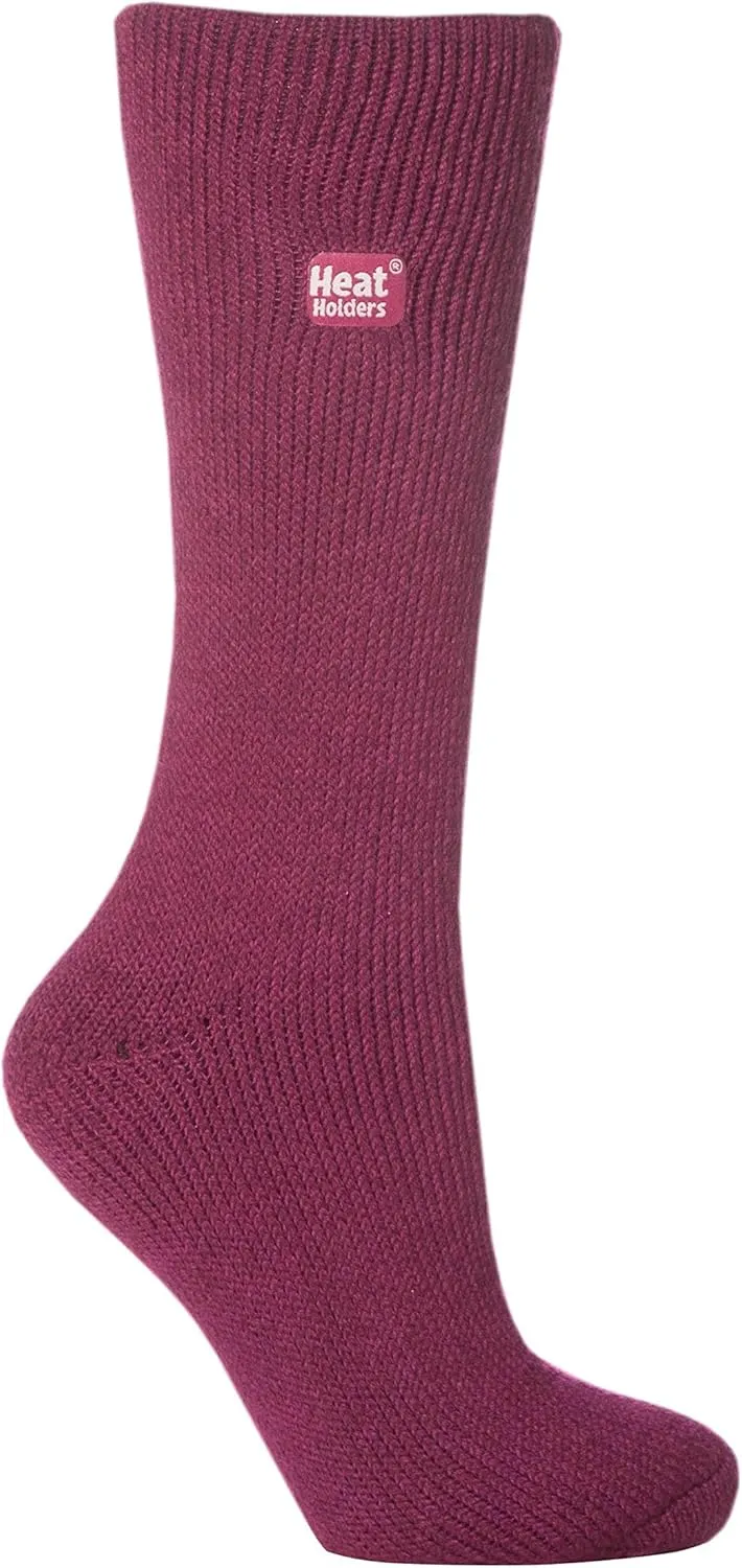 HEAT HOLDERS - Womens Original Striped Cozy Winter Warm Thick Thermal Crew Socks