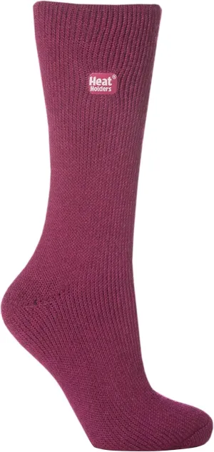 HEAT HOLDERS - Womens Original Striped Cozy Winter Warm Thick Thermal Crew Socks