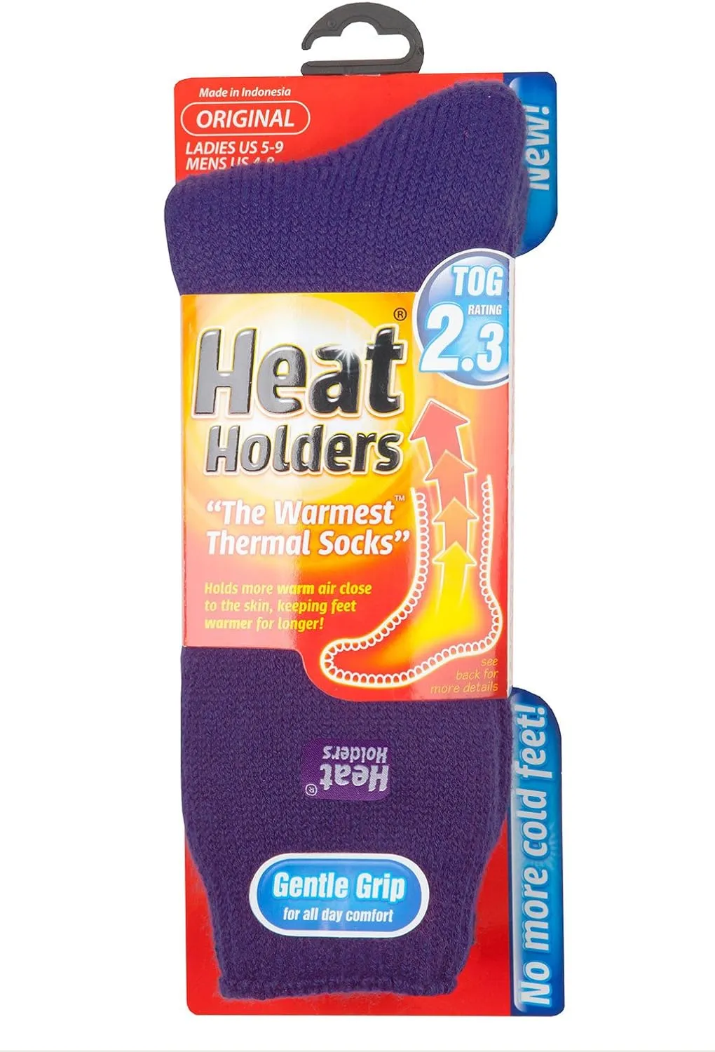 HEAT HOLDERS - Womens Original Striped Cozy Winter Warm Thick Thermal Crew Socks
