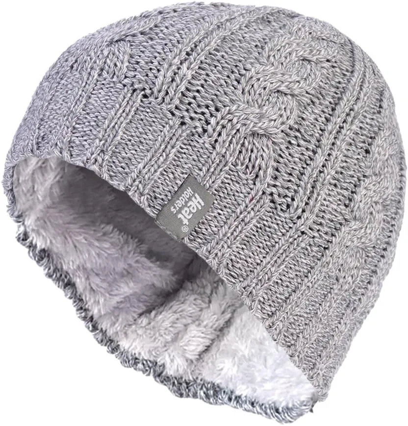 HEAT HOLDERS - Women's Thermal Fleece Cable Knit Winter Hat 3.4 Tog - One Size