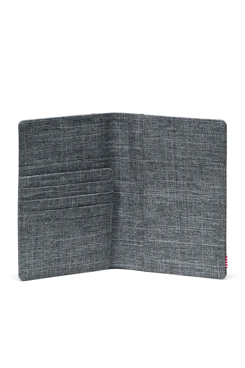 Herschel - Raynor Passport Holder in Raven Crosshatch