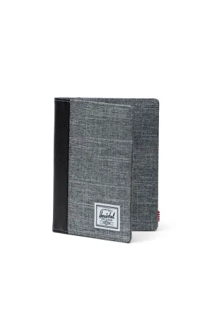 Herschel - Raynor Passport Holder in Raven Crosshatch
