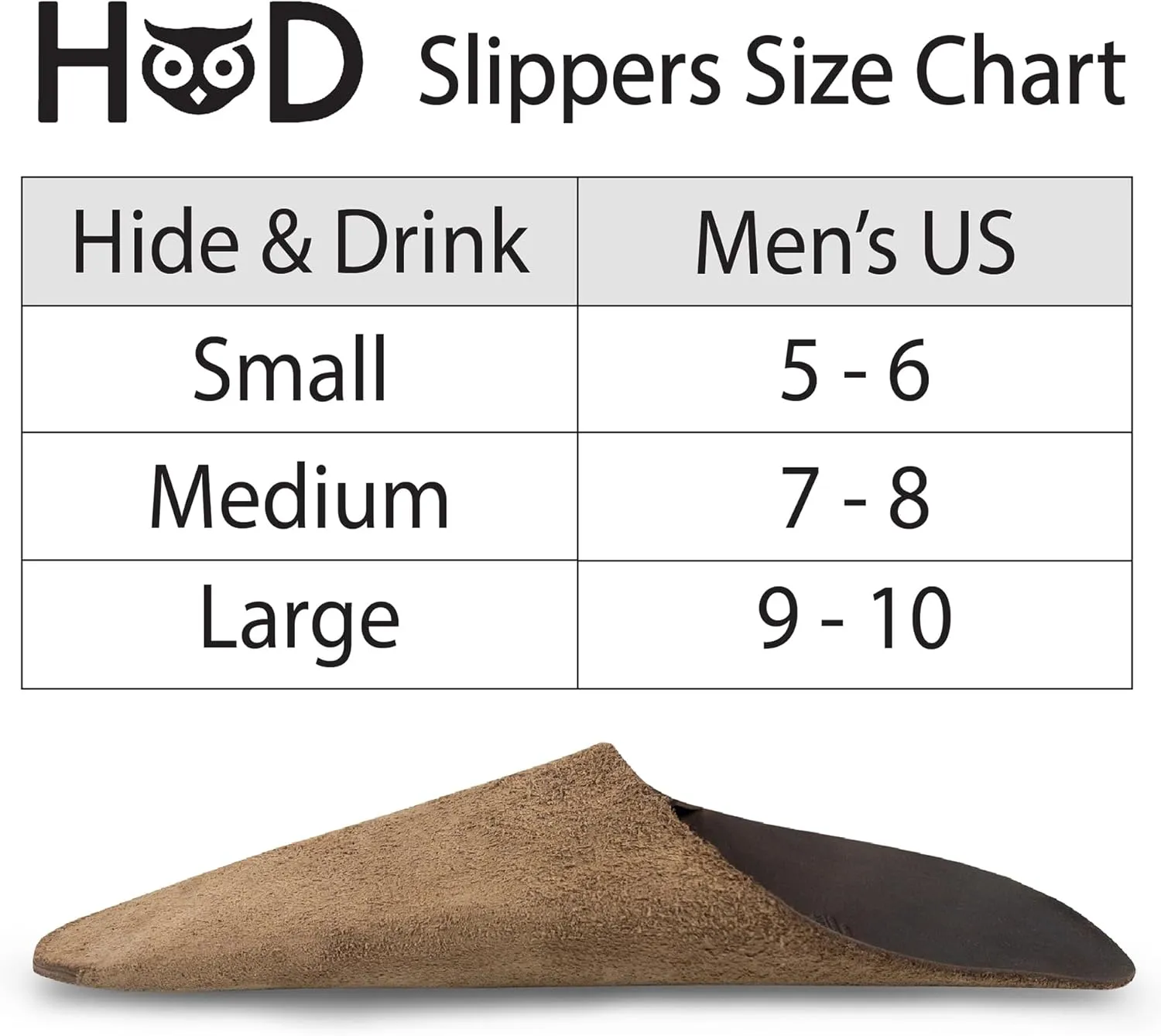 Hide & Drink, House Slippers for Men, Full Grain Leather, Handmade