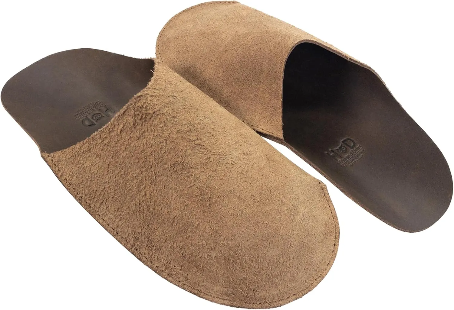 Hide & Drink, House Slippers for Men, Full Grain Leather, Handmade