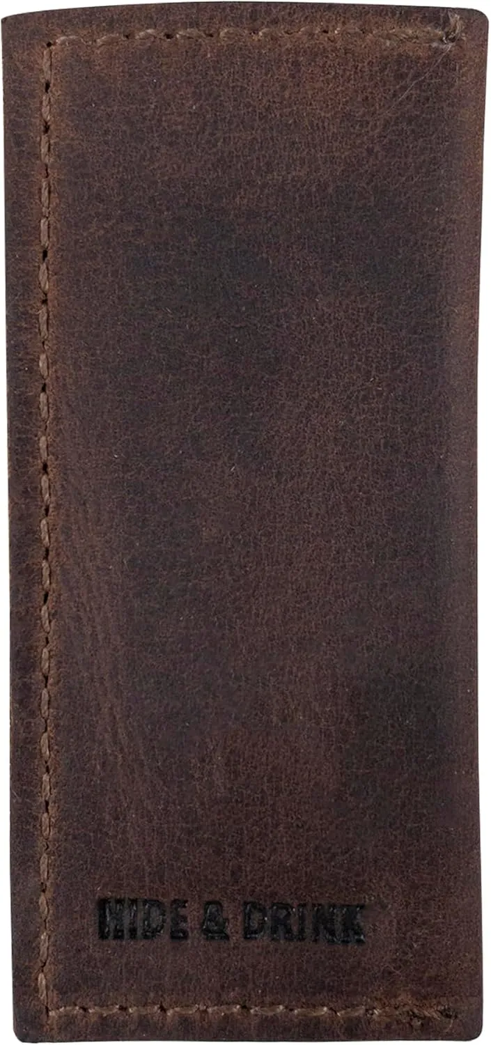 Hide & Drink, Set of 4 Tooth Pick Cases, Cooking Accessories, Full Grain Leather, Handmade, Bourbon Brown