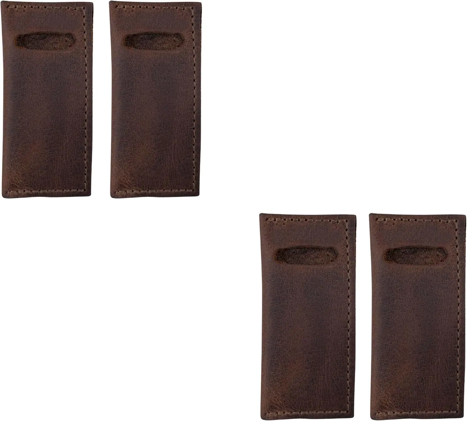 Hide & Drink, Set of 4 Tooth Pick Cases, Cooking Accessories, Full Grain Leather, Handmade, Bourbon Brown