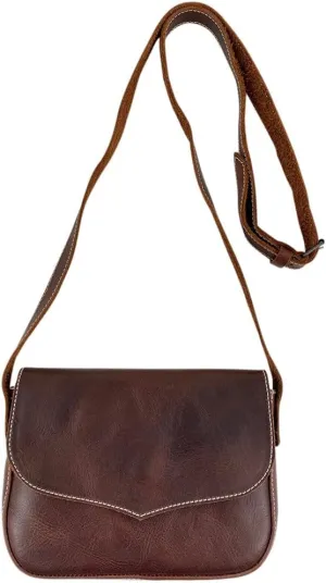 Hide & Drink, Shoulder Bag Handmade from Full Grain Leather - Bourbon Brown