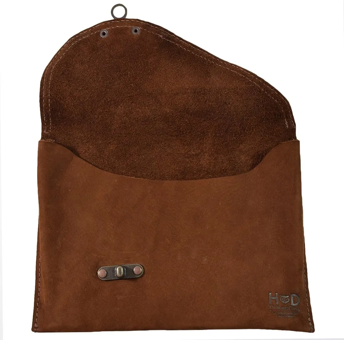 Hide & Drink, Vintage Clutch Bag Handmade from Full Grain Leather - Women’s Fashion