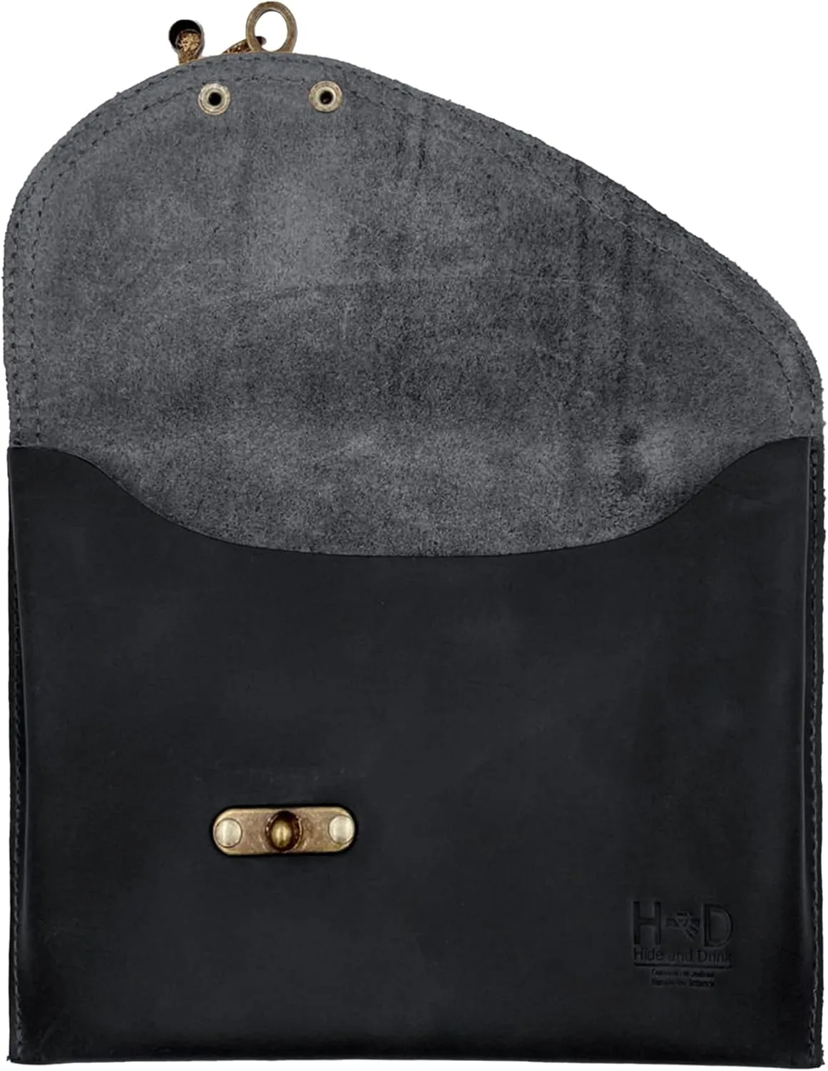Hide & Drink, Vintage Clutch Bag Handmade from Full Grain Leather - Women’s Fashion