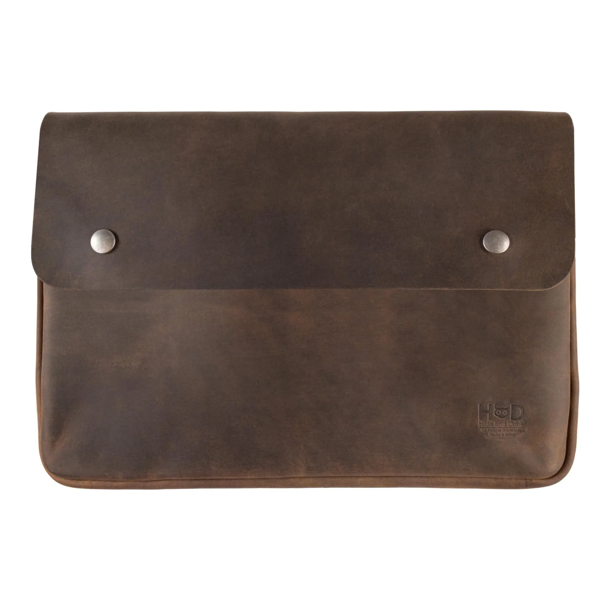 Hide & Drink, Vintage Folder Document Holder, File Case, A5 Binder, Envelope Portfolio, Full Grain Leather, Handmade, Bourbon Brown