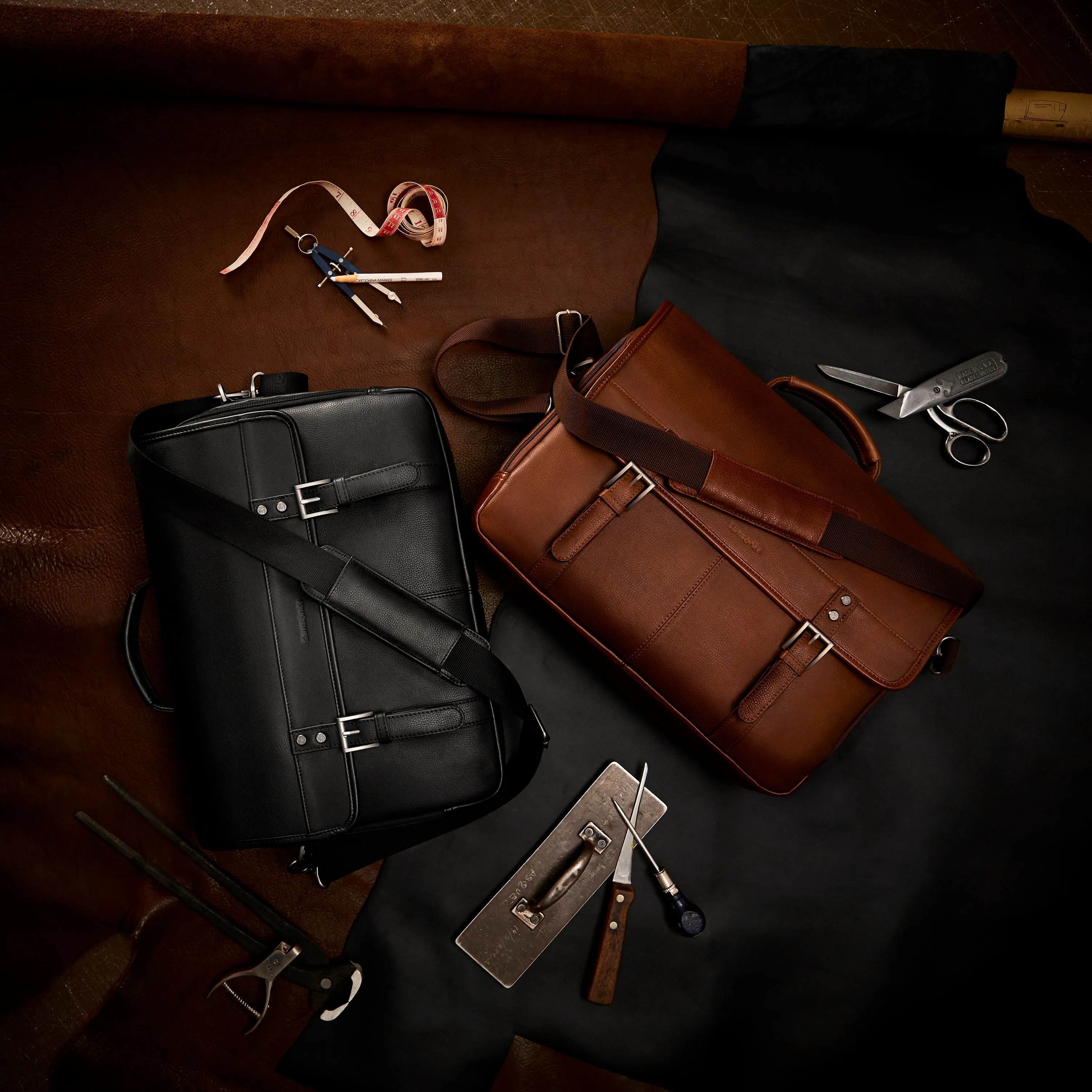 High-efficiency Leather Samsonite Quick delivery Flapover Classic