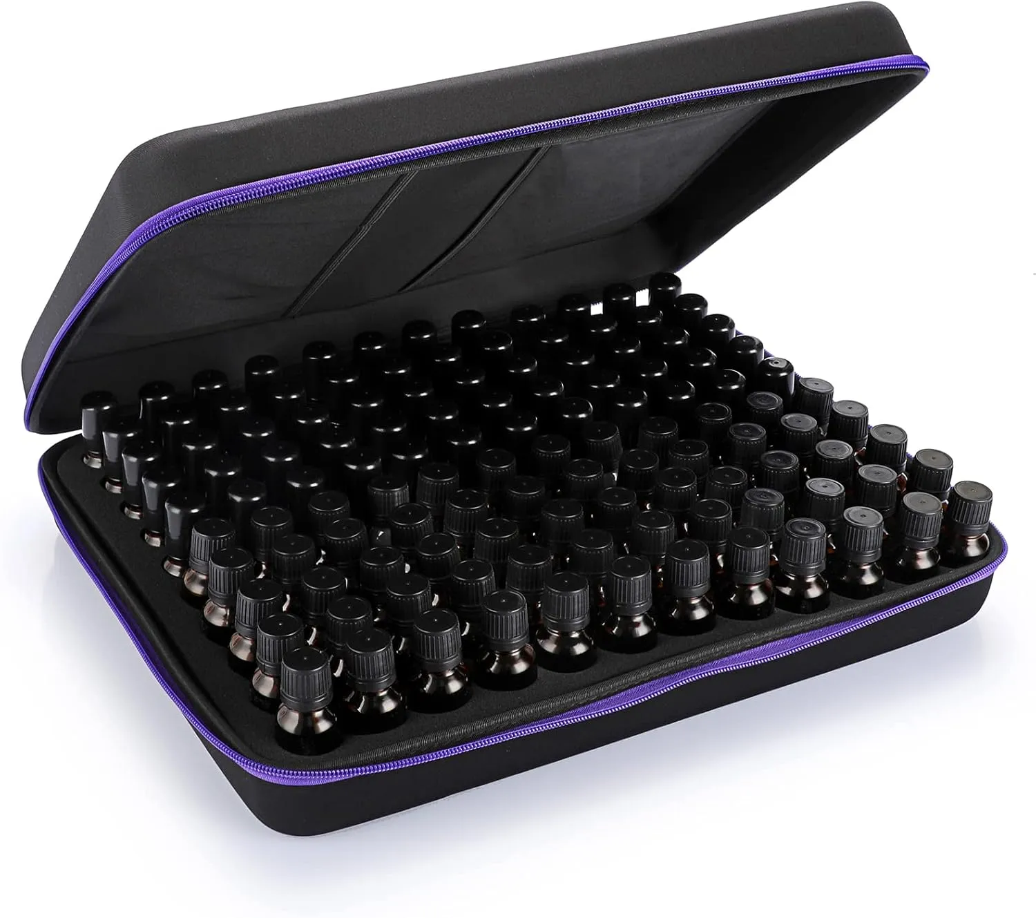 Hipiwe 120 Bottle EVA Essential Oil Storage Carrying Case Hard Shell Exterior Essential Oils Organizer Holder Traveling Bag with Foam Insert, Holds 5ml 10ml 15ml Essential Oils
