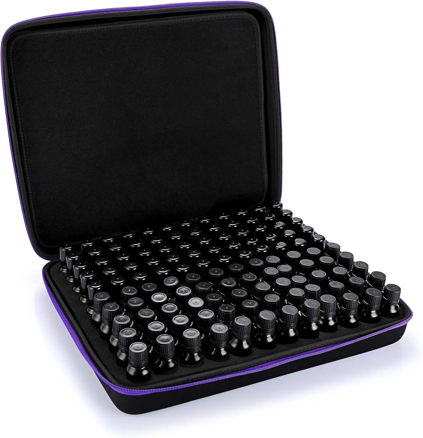 Hipiwe 120 Bottle EVA Essential Oil Storage Carrying Case Hard Shell Exterior Essential Oils Organizer Holder Traveling Bag with Foam Insert, Holds 5ml 10ml 15ml Essential Oils