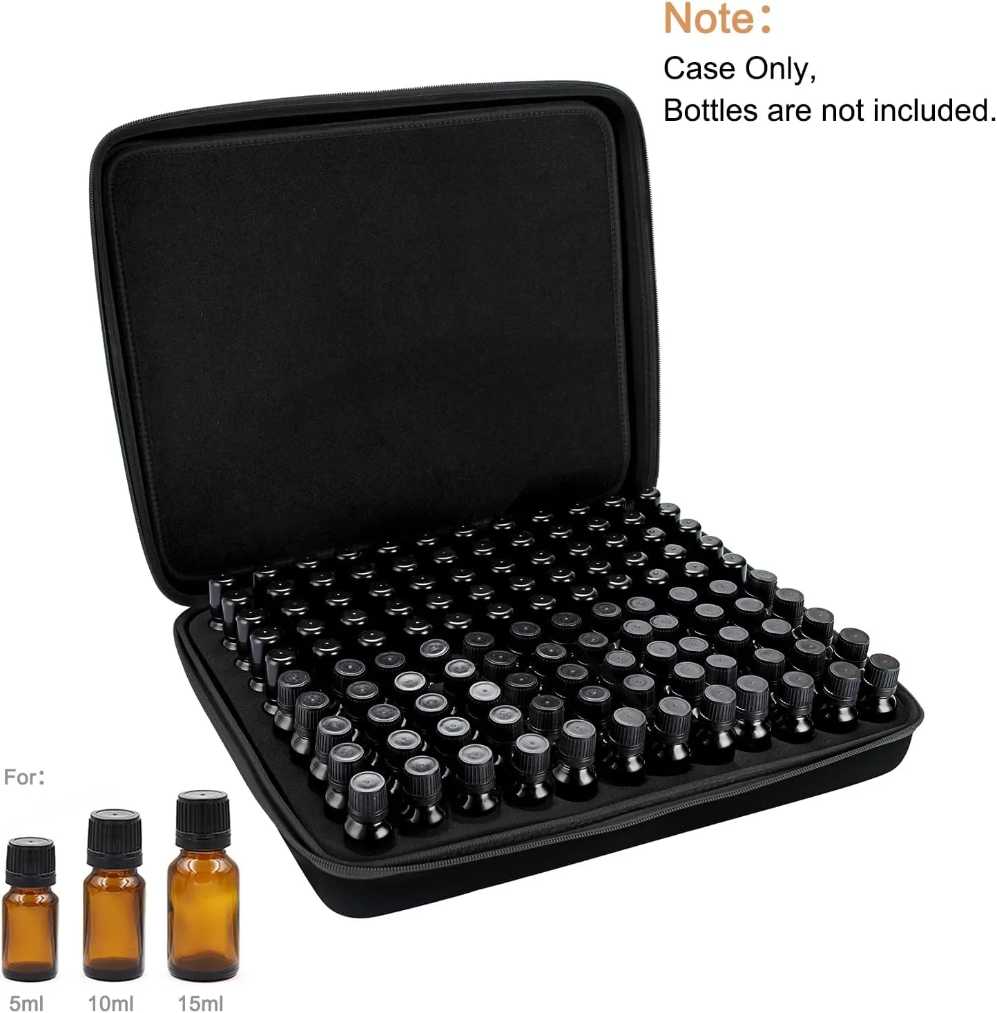 Hipiwe 120 Bottle EVA Essential Oil Storage Carrying Case Hard Shell Exterior Essential Oils Organizer Holder Traveling Bag with Foam Insert, Holds 5ml 10ml 15ml Essential Oils