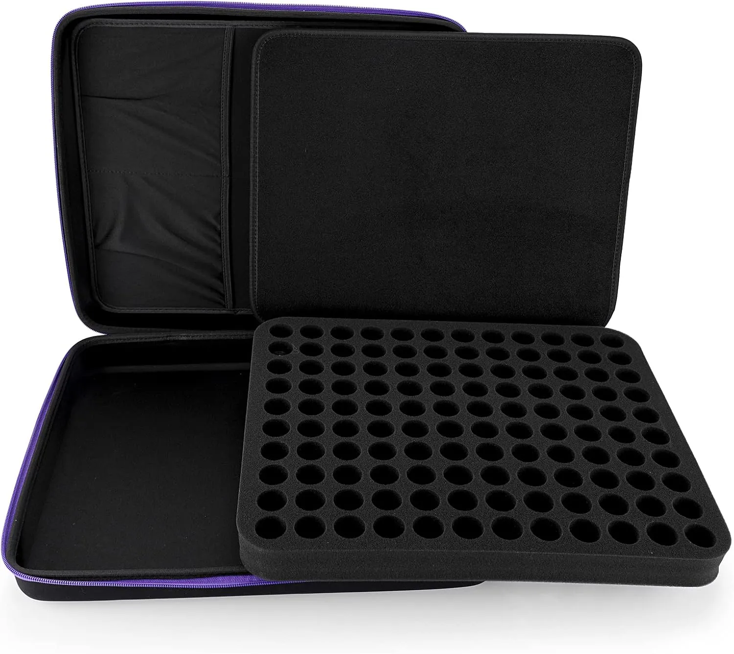Hipiwe 120 Bottle EVA Essential Oil Storage Carrying Case Hard Shell Exterior Essential Oils Organizer Holder Traveling Bag with Foam Insert, Holds 5ml 10ml 15ml Essential Oils