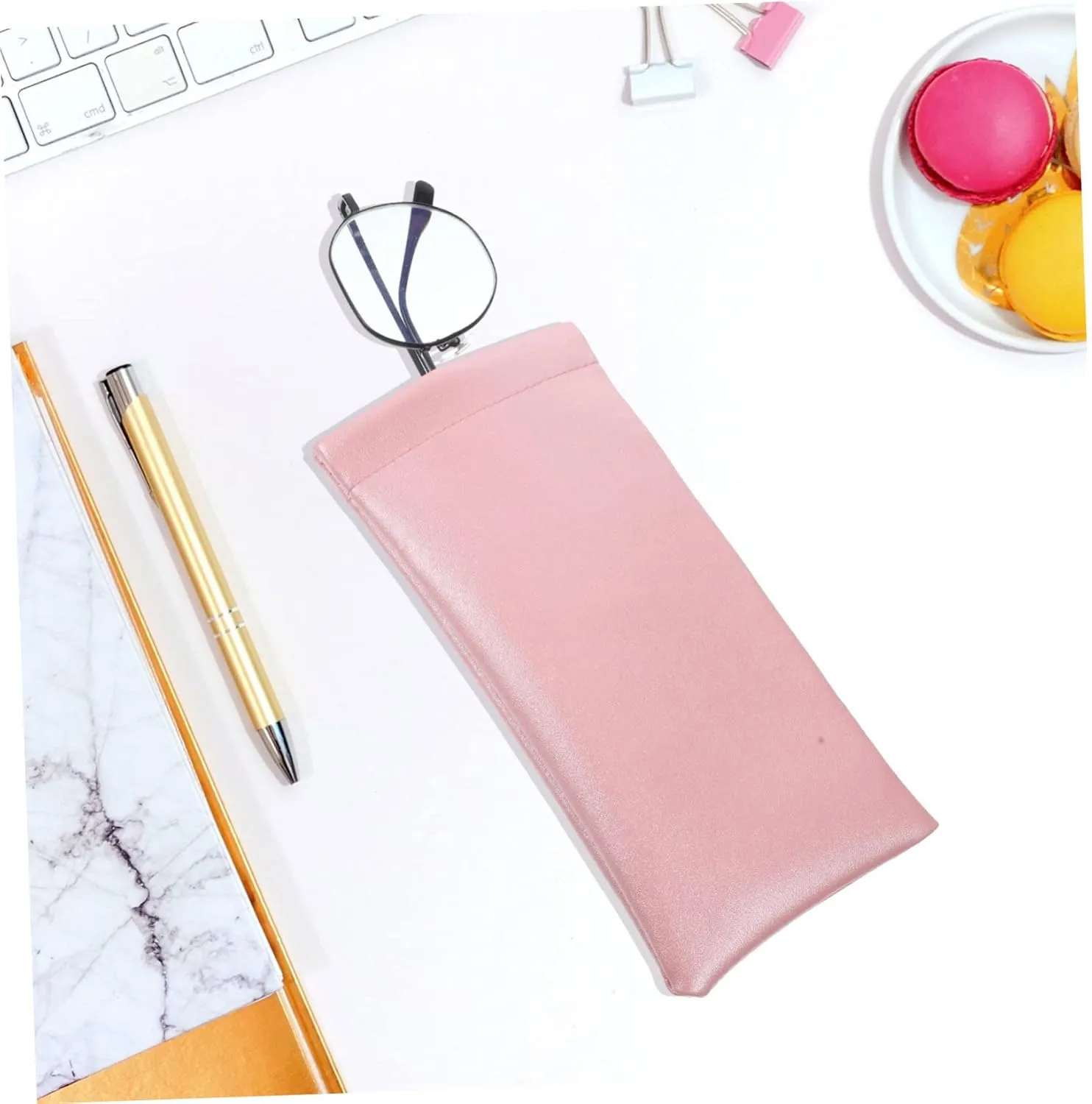 Homoyoyo Sunglasses Storage Bag Scratch Leather Case for Eyeglasses Portable and Durable Glasses Holder for Men