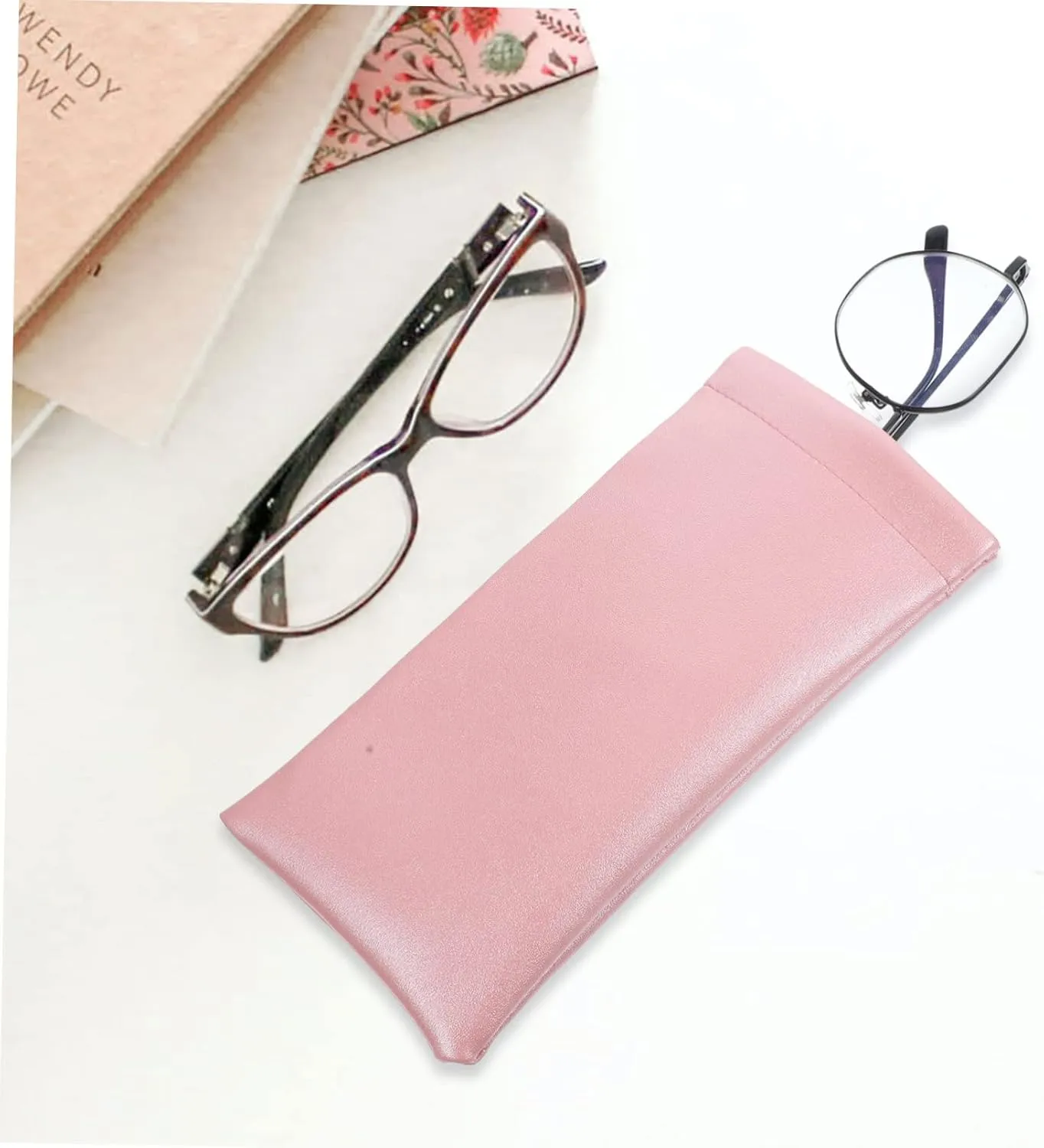 Homoyoyo Sunglasses Storage Bag Scratch Leather Case for Eyeglasses Portable and Durable Glasses Holder for Men