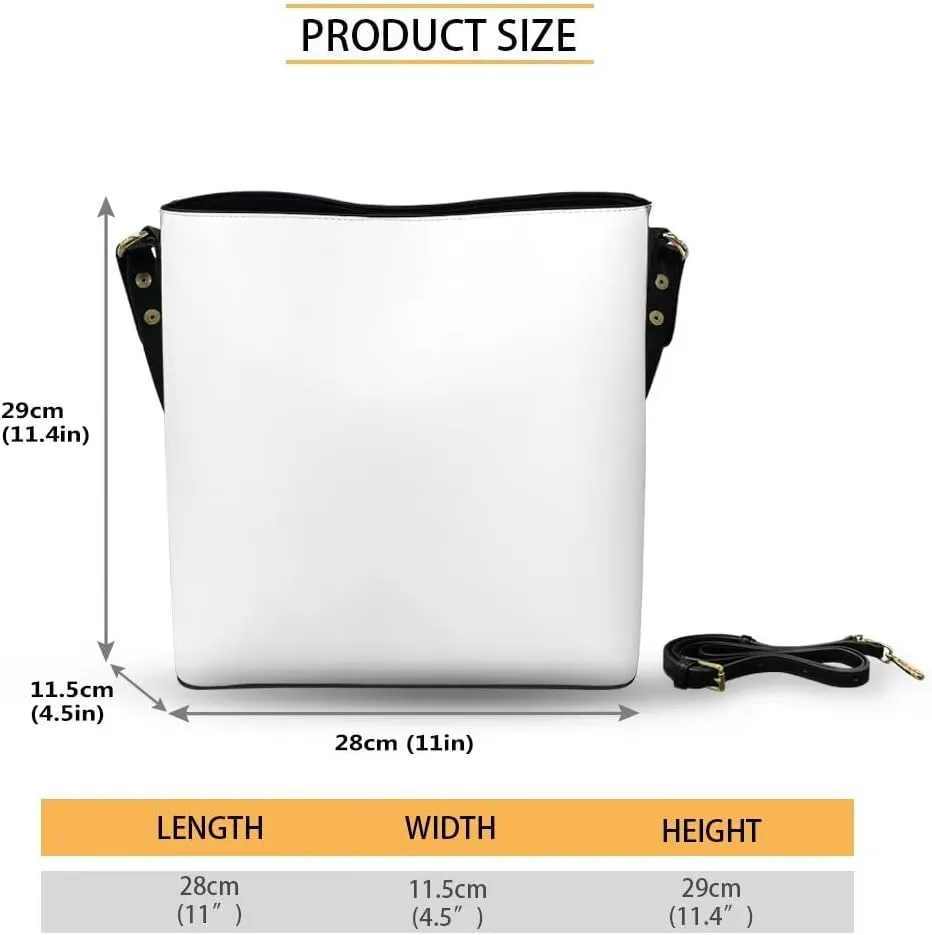 HUGS IDEA Leather Purses and Handbag for Women Bucket Bag with Wrist Wallet 2 Packs